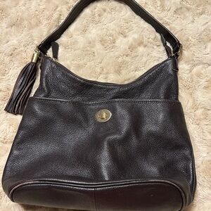 Tommy Hilfiger Dark Brown Hobo Bag
